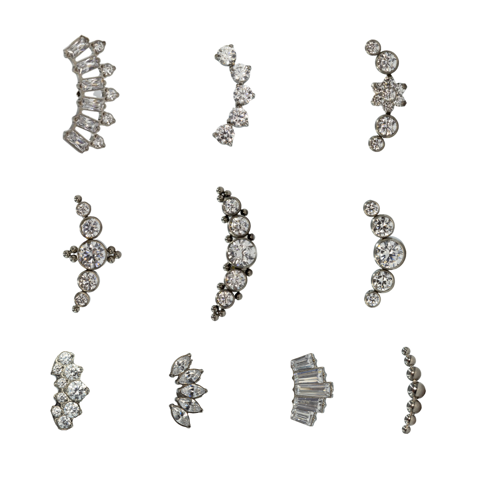 Body Jewelry Internally Threaded - 16 جرام زرع الصف التيتانيوم ASTM