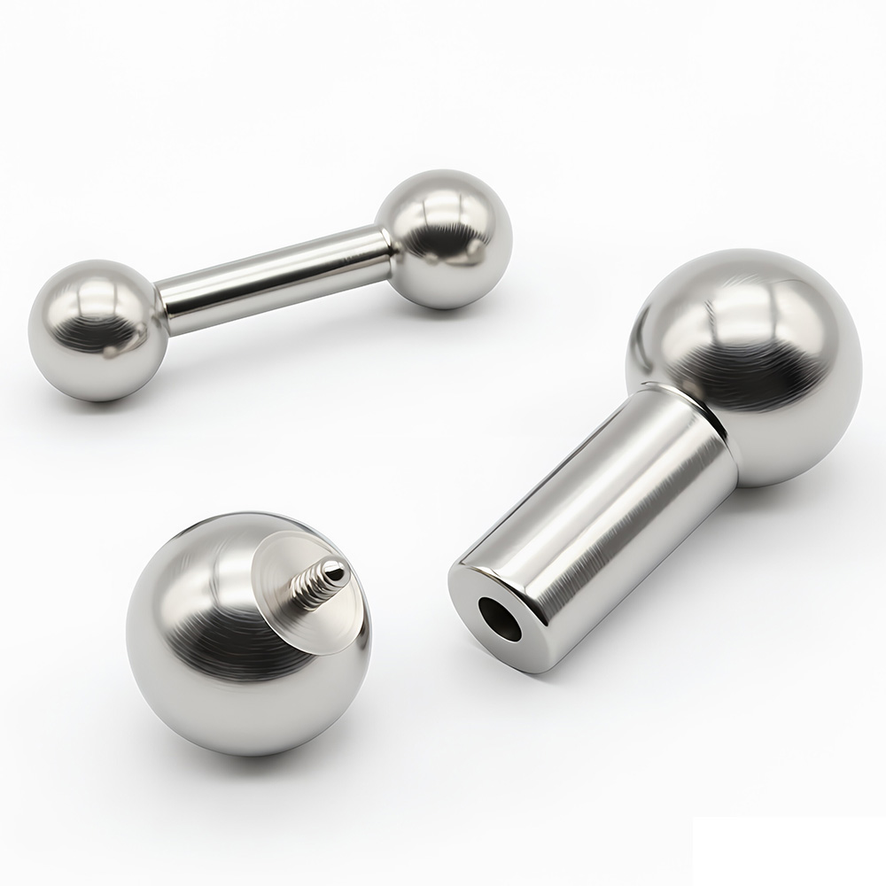 Body Jewelry Internally Threaded - 1 قطعة 12 جرام-00 جرام الفولاذ