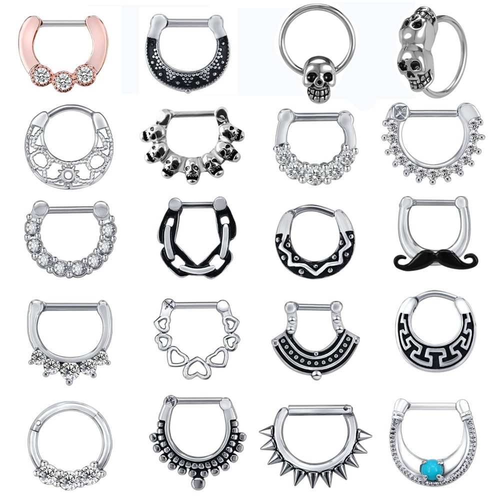 Body Jewelry Indian - ZS 16G الجراحية الصلب الهندي الأنف