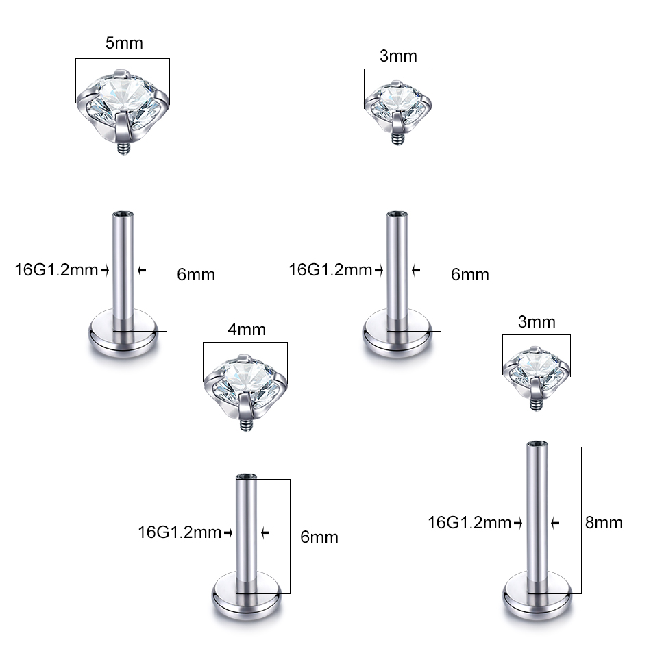 ثقب G23 من التيتانيوم ، حلقة ش - مراجعة Body Jewelry Internally Threaded وسعره