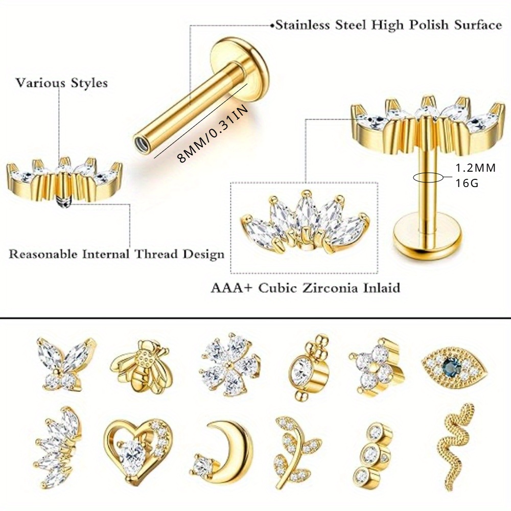 دريبيرفكت 12 قطعة أقراط كارتلِ - مراجعة Body Jewelry Changing Kit وسعره