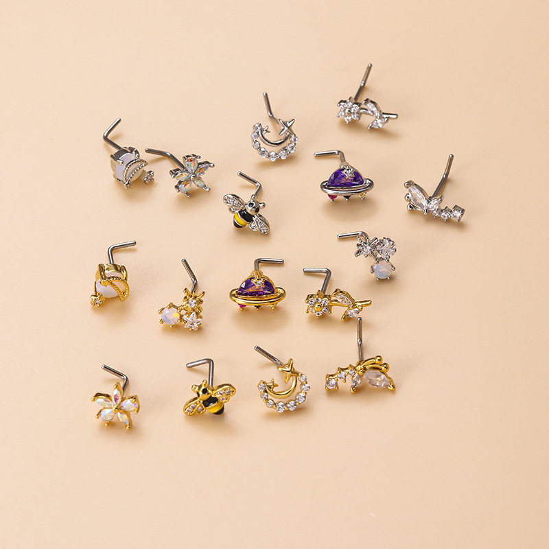 20 جرام موضة 316L الجراحية الف - مراجعة Body Jewelry Indian وسعره