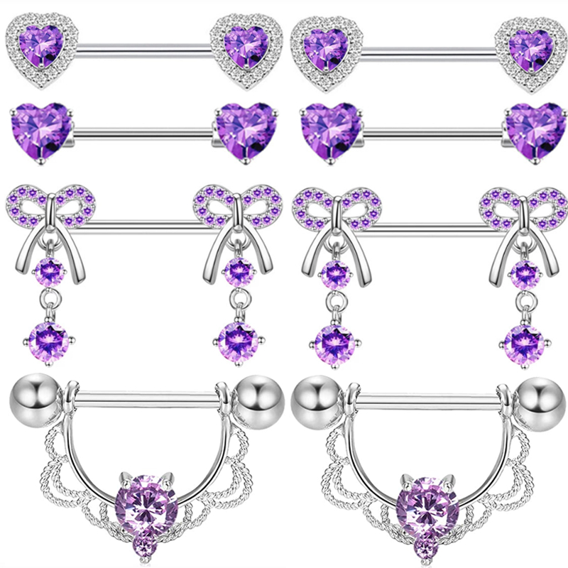 الأرجواني الفراشة الحلمة ثقب ا - مراجعة Body Jewelry Changing Kit وسعره