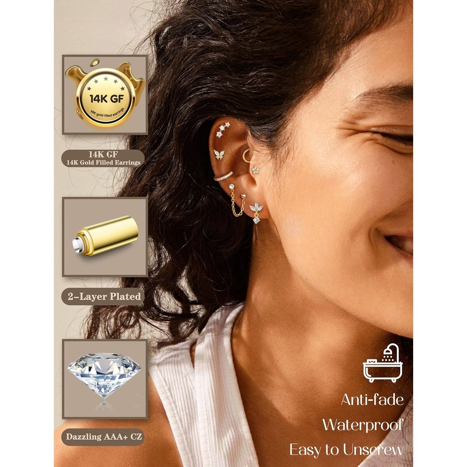 أقراط بوبستي للنساء مطلية بالذ - مراجعة Body Jewelry Changing Kit وسعره