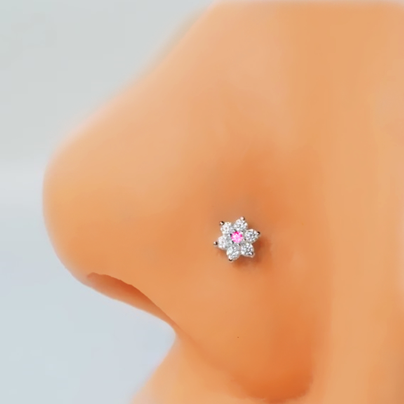 3 قطعة زهرة الفولاذ المقاوم لل - مراجعة Body Jewelry Indian وسعره