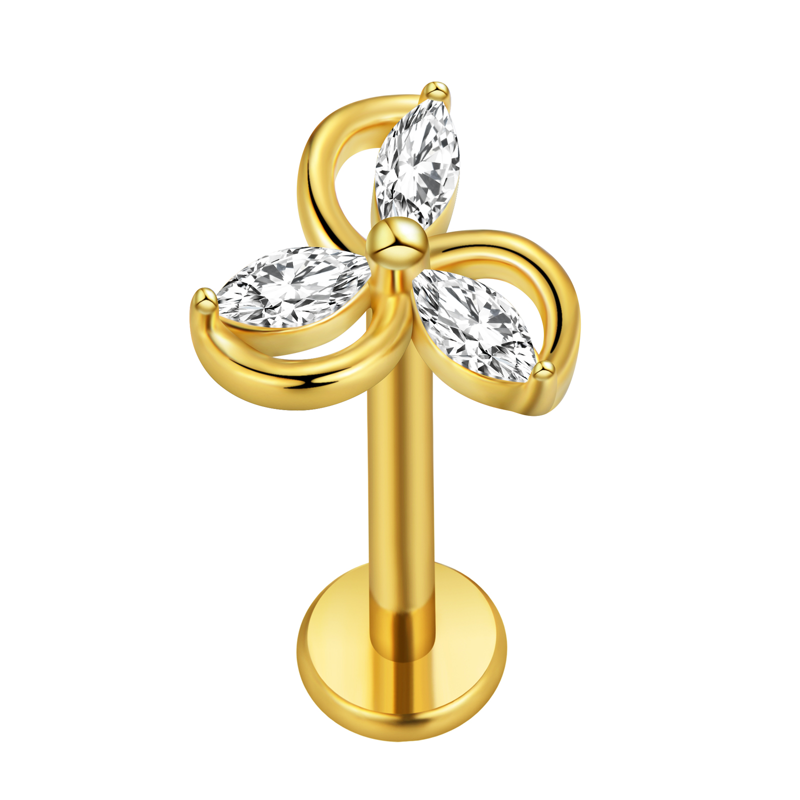 مابل ليف Labret ثقب ستار Flowe - مراجعة Body Jewelry Internally Threaded وسعره