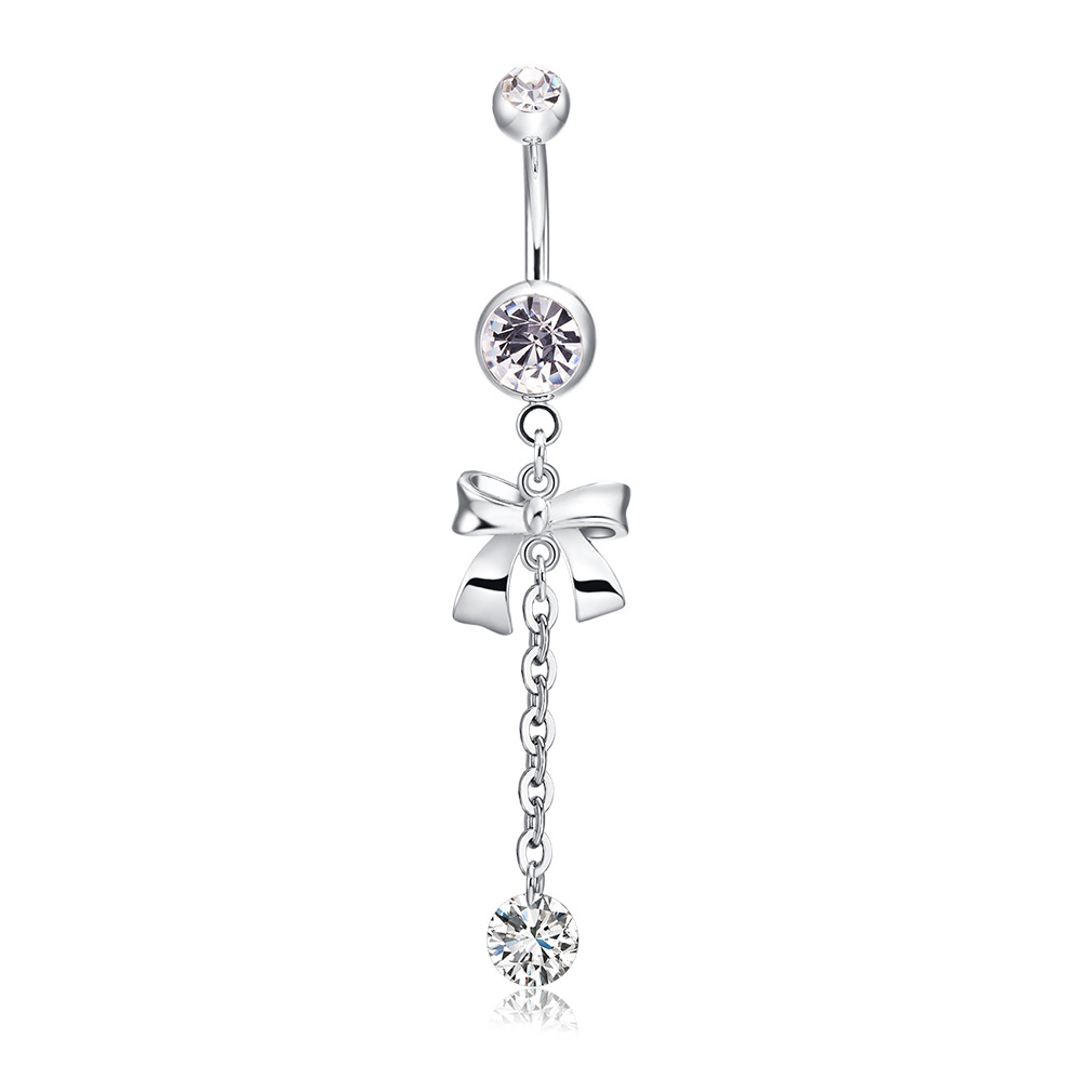 925 الفضة الاسترليني زر البطن  - مراجعة Body Jewelry Internally Threaded وسعره