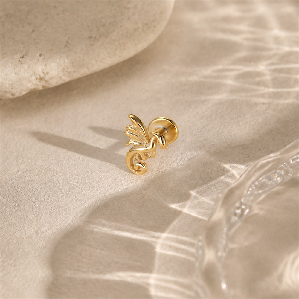 أقراط أذن من الفضة الإسترلينية - مراجعة Body Jewelry Internally Threaded وسعره