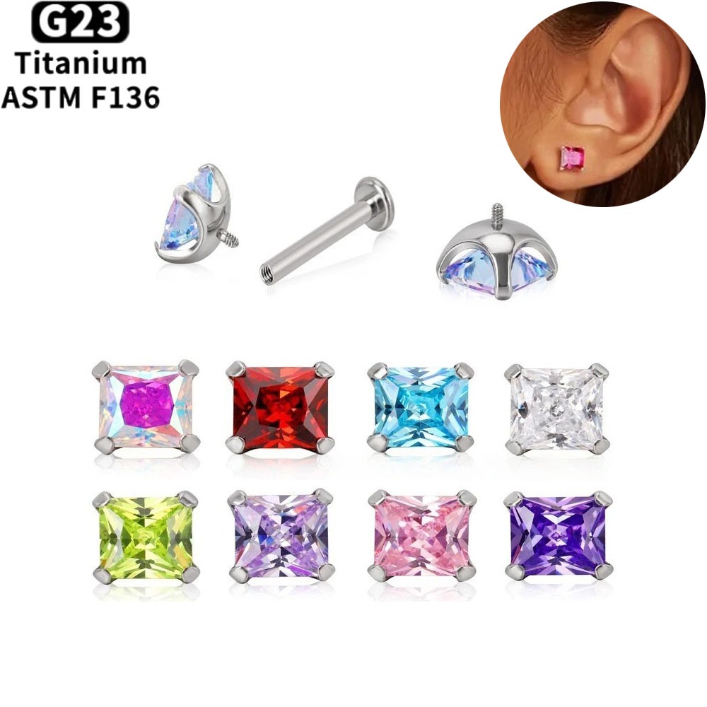 حلقات ثقب الشفاه من التيتانيوم - مراجعة Body Jewelry Internally Threaded وسعره
