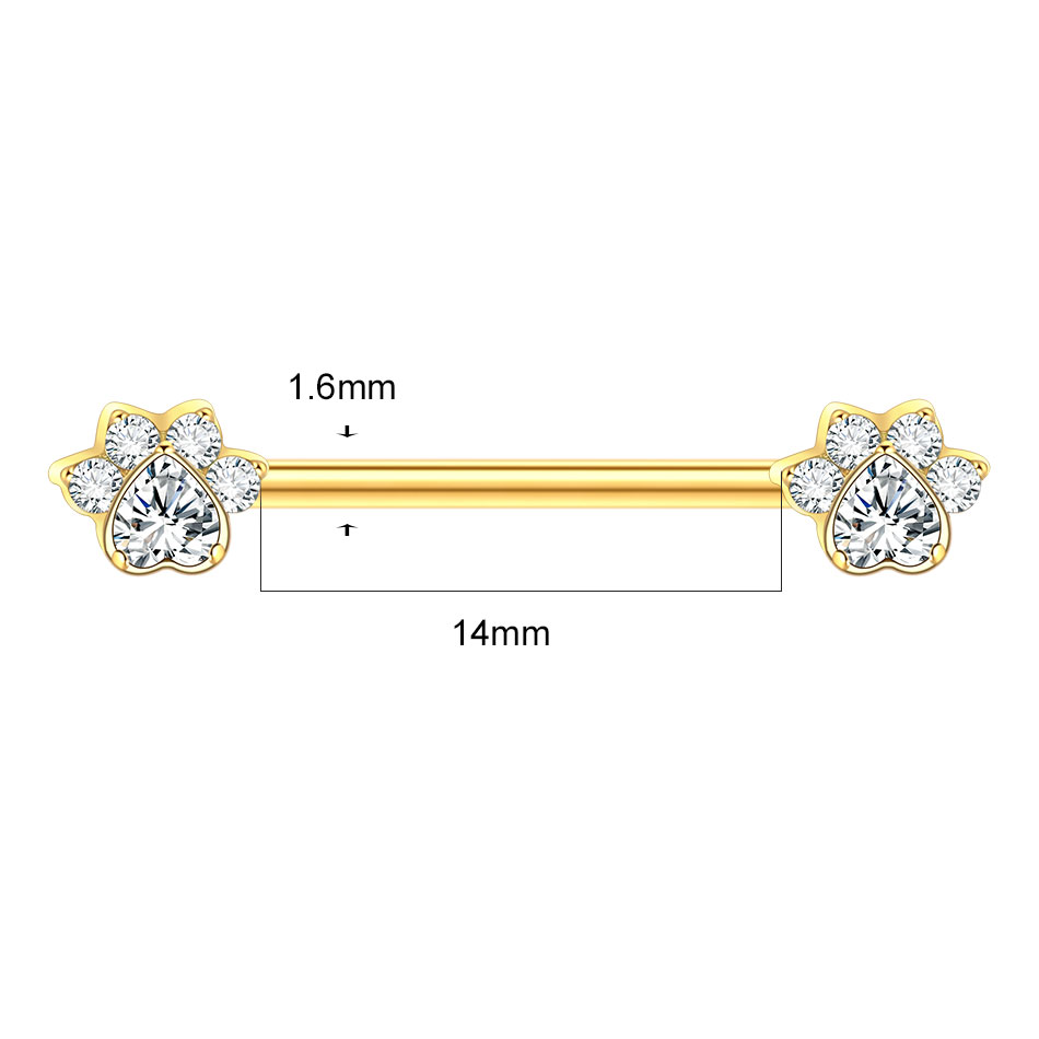 1 قطعة زهرة التيتانيوم الحلمة  - مراجعة Body Jewelry Internally Threaded وسعره