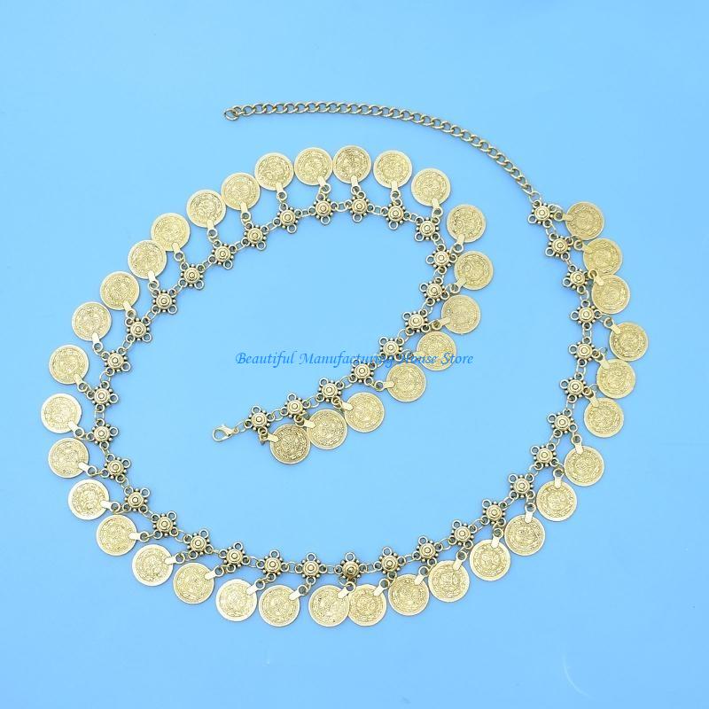 E56A عملة البطن سلسلة فستان رق - مراجعة Body Jewelry Indian وسعره