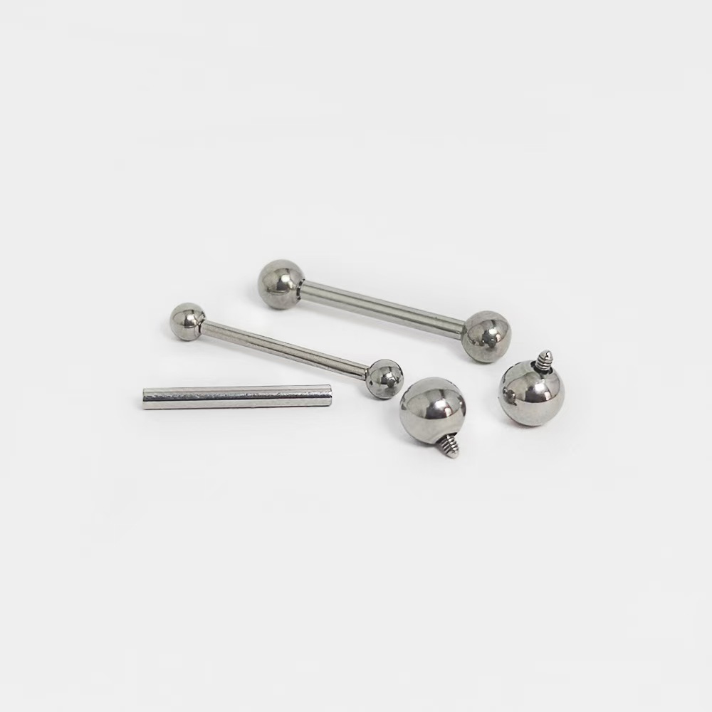 قطعتان/مجموعة من حلقات اللسان  - مراجعة Body Jewelry Internally Threaded وسعره