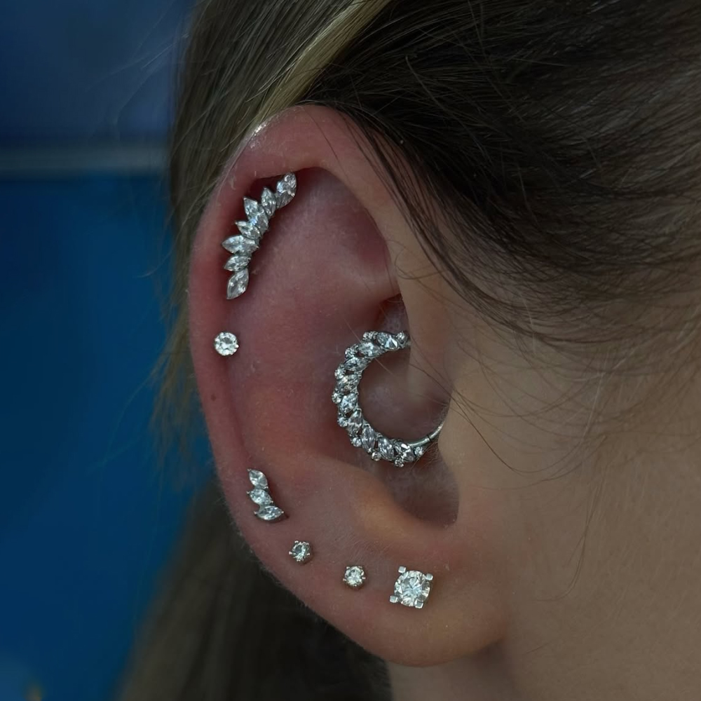حلق أذن من التيتانيوم الصلب 16 - مراجعة Body Jewelry Internally Threaded وسعره