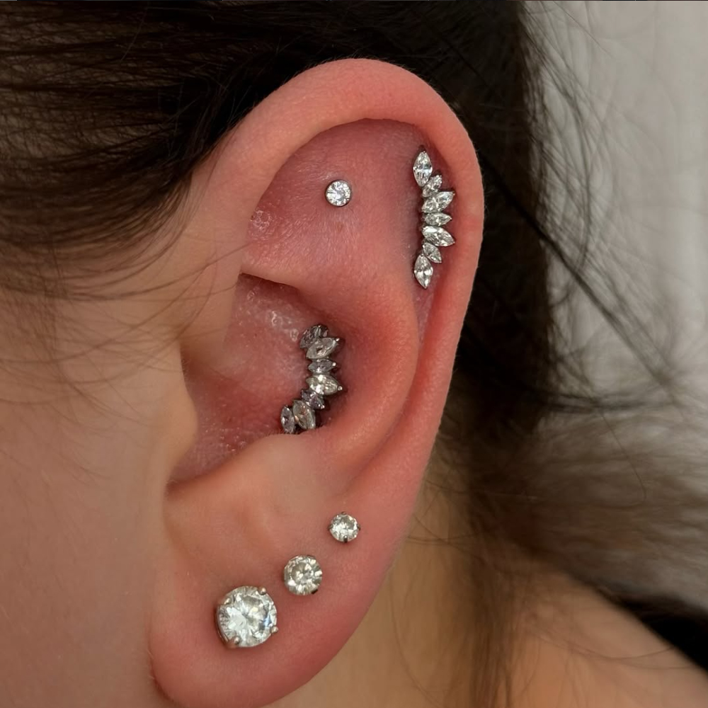 حلق أذن من التيتانيوم الصلب 16 - مراجعة Body Jewelry Internally Threaded وسعره