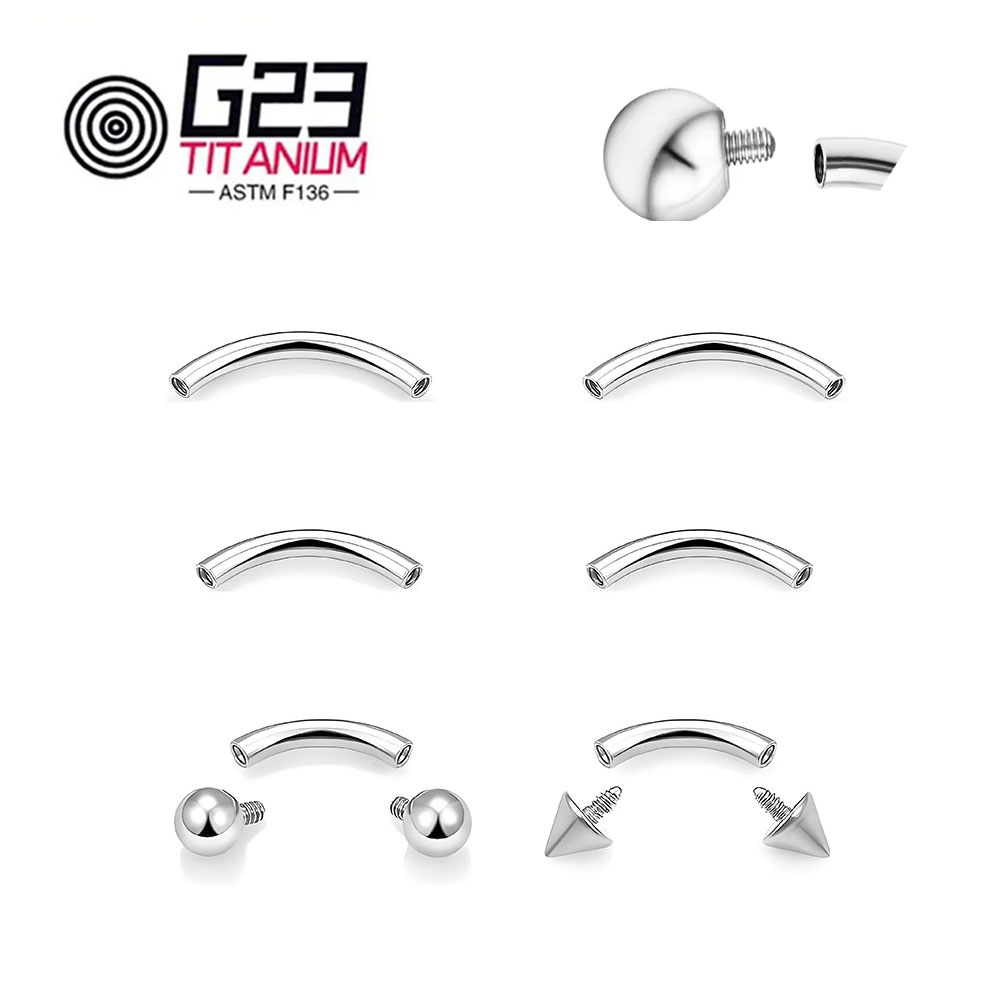 الجملة 5/10/50 قطعة G23 التيتا - مراجعة Body Jewelry Internally Threaded وسعره
