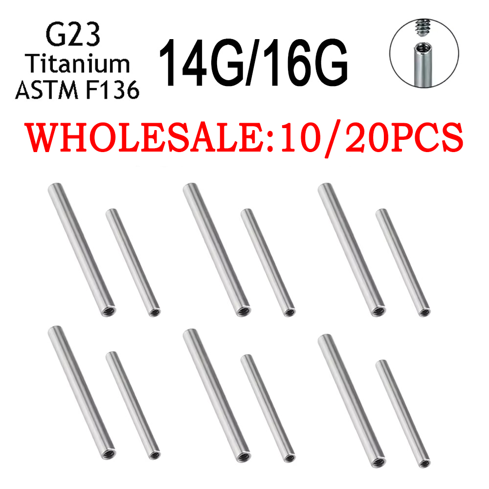 10 قطعة/الوحدة ASTM F136 التيت - مراجعة Body Jewelry Internally Threaded وسعره