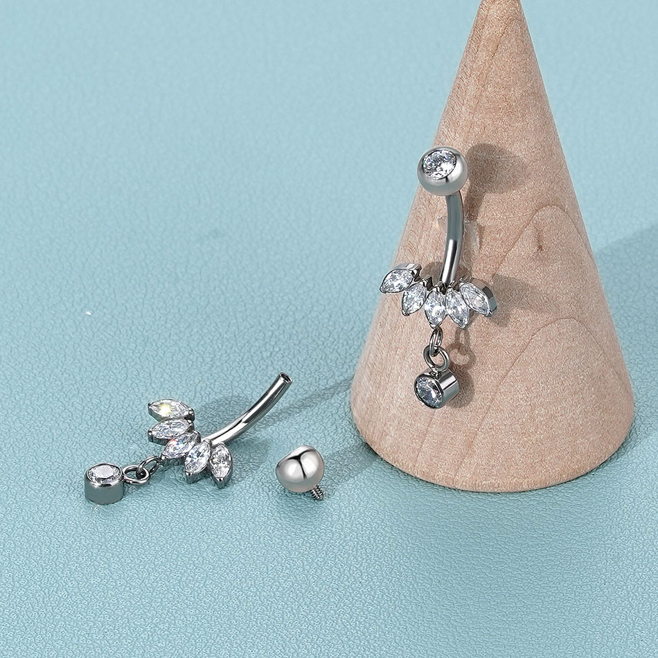 1 قطعة حلقات زر البطن التيتاني - مراجعة Body Jewelry Changing Kit وسعره