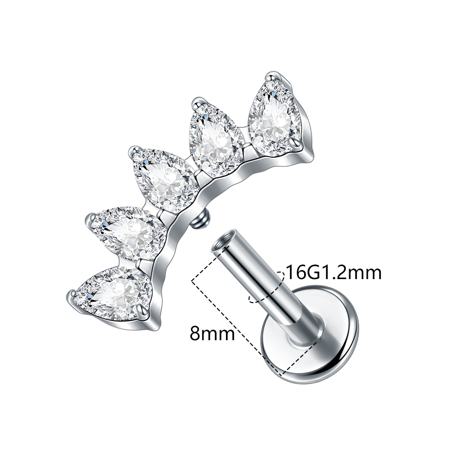 1 قطعة/5 قطعة G23 التيتانيوم ل - مراجعة Body Jewelry Internally Threaded وسعره