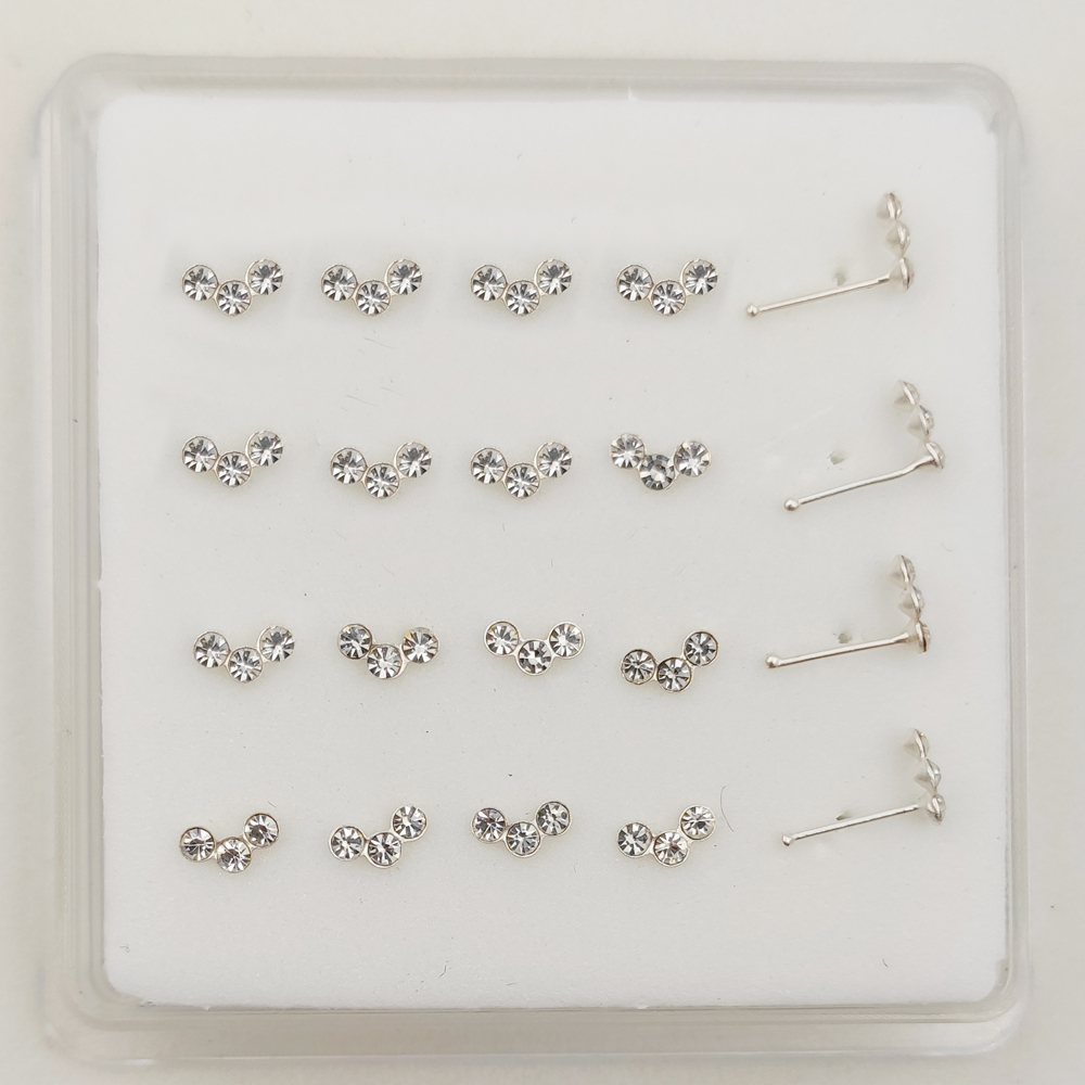 925 فضة كريستال الأنف مربط موض - مراجعة Body Jewelry Indian وسعره