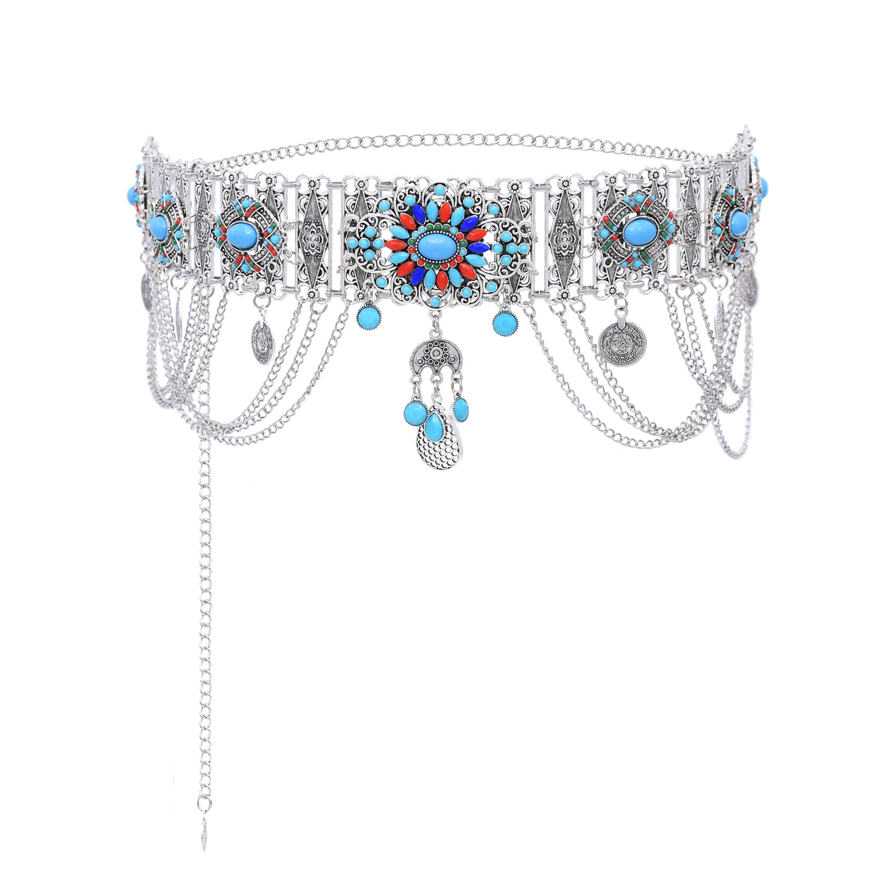 أسود أزرق أكريليك الخرز زهرة ع - مراجعة Body Jewelry Indian وسعره