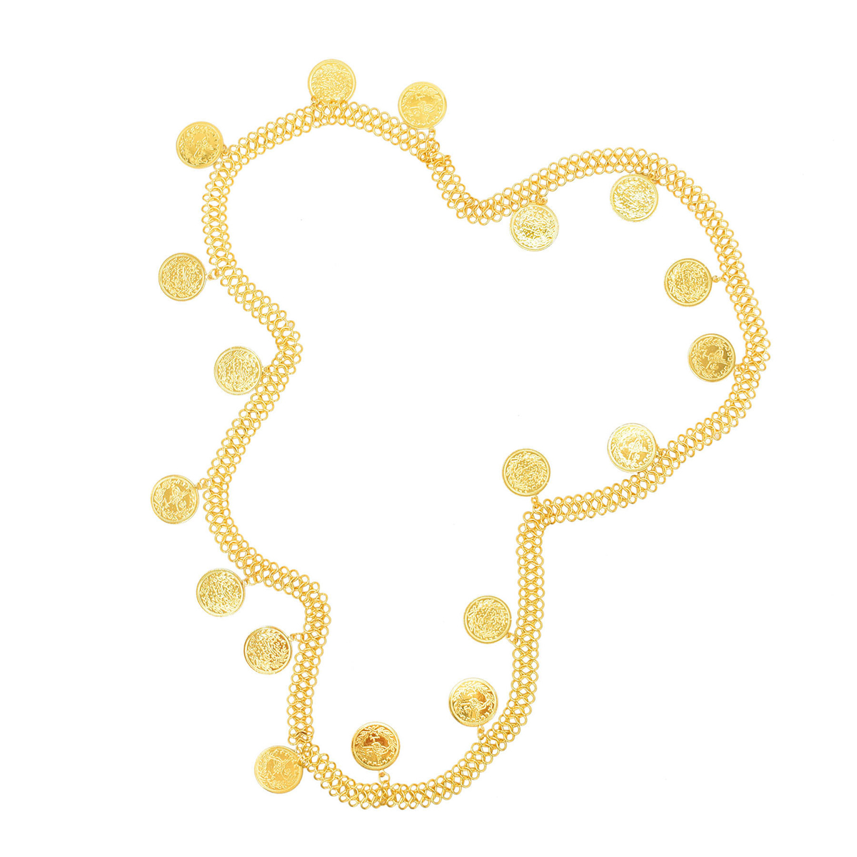 مطلية بالذهب بسيطة عملات كبيرة - مراجعة Body Jewelry Indian وسعره